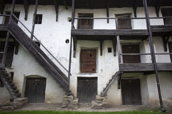The walls of the fortified church of Prejmer, Romania