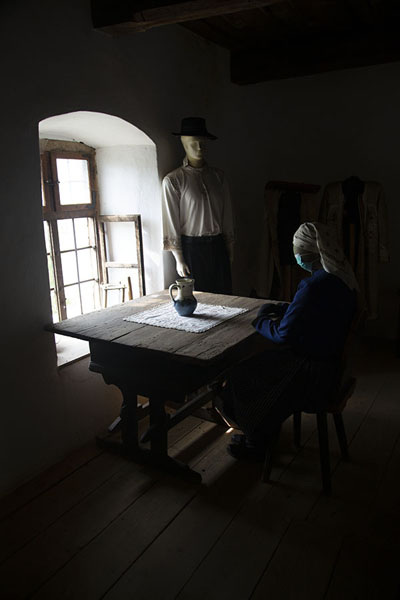 Room inside the fortified church complex of Biertan, where couples would be locked up to solve their troubles, Romania