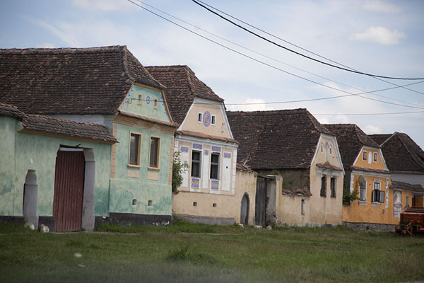 Saxon houses in Criț, Romania