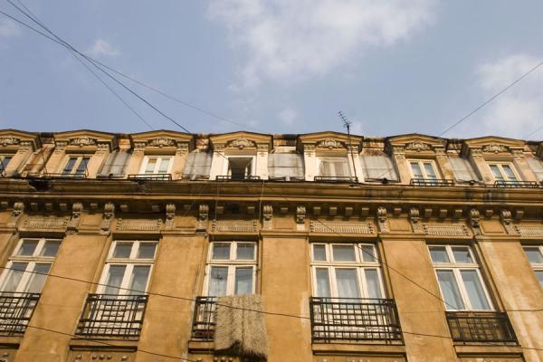 One of the stately buildings in the historic quarter, Lipscani historic quarter, Romania