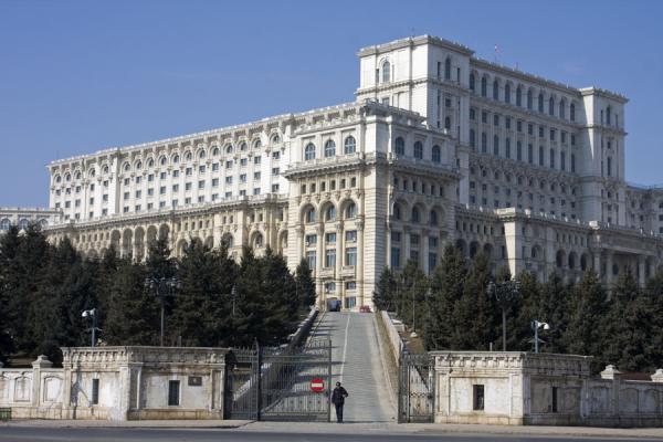 Side view of the Palace of the Parliament | Palace of Parliament | Romania
