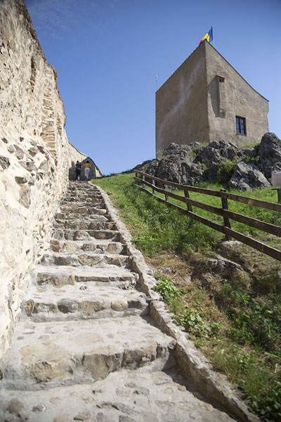 Stairs leading up a hill on the inner, and upper, part of the citadel | Alcázar de Rupea | Rumania