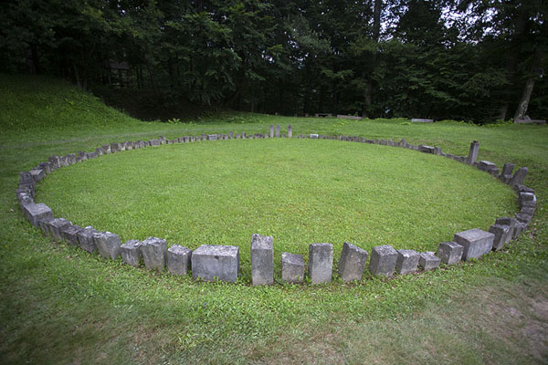 Circular andesite sanctuary in the sacred zone, Sarmizegetusa Regia, Romania