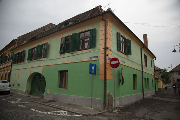 Green building on the corner of Sibiu | Sibiu | Romania