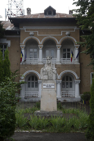 Museum of Communism, former military barracks where the Ceaușescus were tried and executed, Romania The exterior of the Museum of Communism, Romania