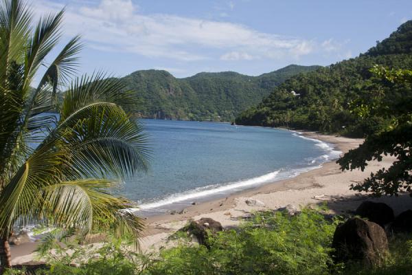 Malgretout beach between Soufrière and the Petit Piton, Saint Lucia