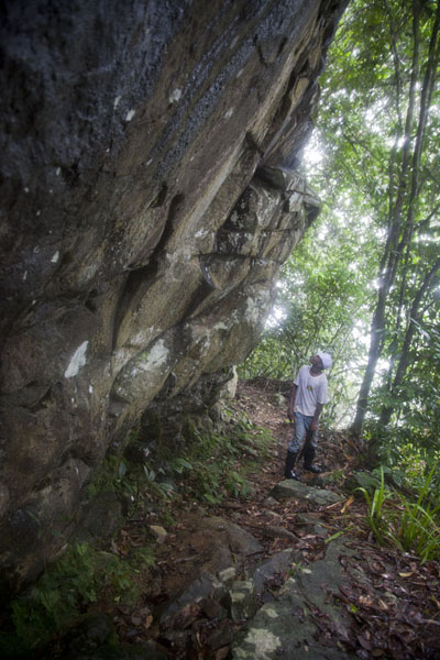 Huge boulders on the flanks of Pico Papagaio, São Tomé and Príncipe