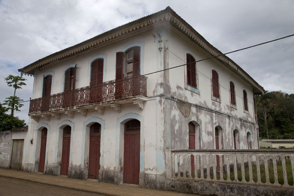 Square white house in Santo Antonio, Santo Antonio, São Tomé and Príncipe