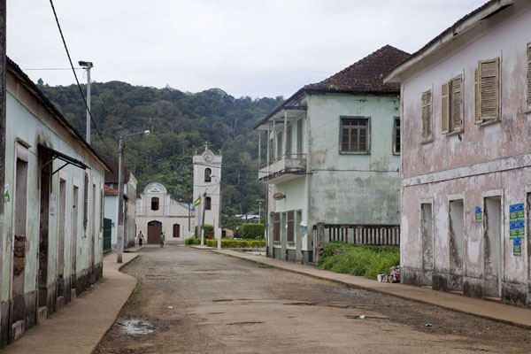 One of the main streets of Santo Antonio, Santo Antonio, São Tomé and Príncipe