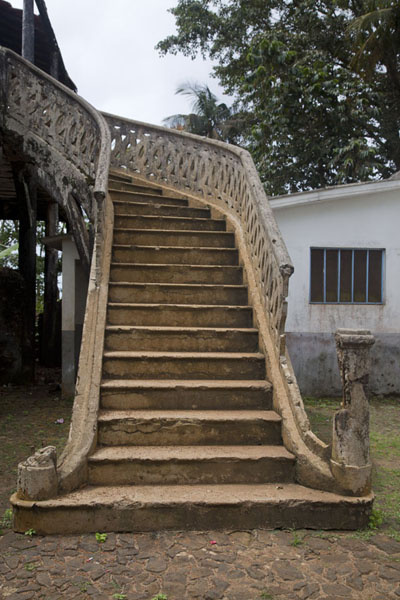 Stairs leading up to one of the buildings of Sundy, Sundy, São Tomé and Príncipe