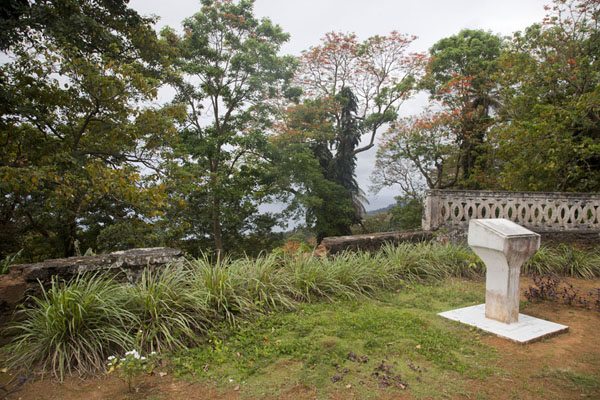 Small memorial in honour of the experiments carried out here in 1919 to find empirical evidence for the theory of relativity during a solar eclipse, São Tomé and Príncipe