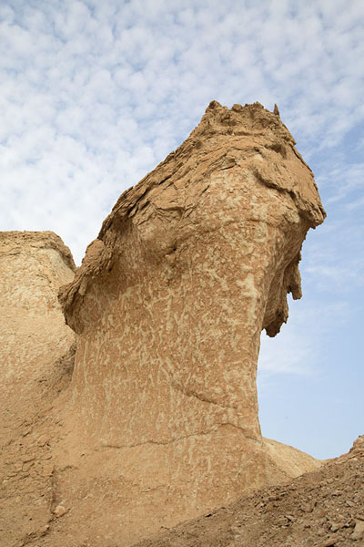 Foto di Looking up an eroded rock on Qara mountainAl Hofuf - Arabia Saudita