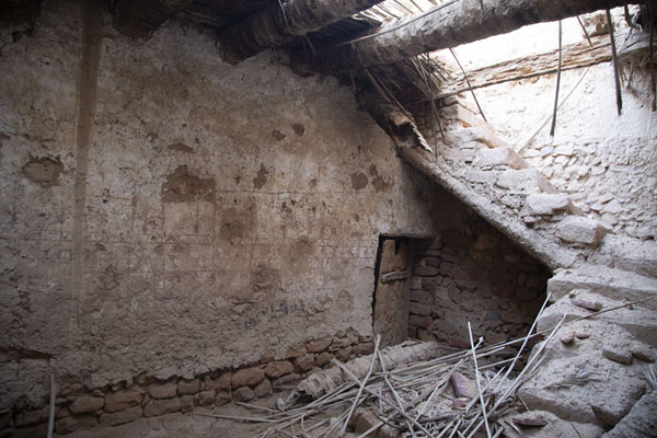 Crumbling house in the old town of Al Ula, Al Ula old town, Saudi Arabia