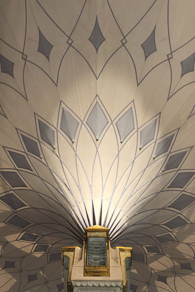 Close-up of one of the umbrellas in the courtyard, Medina mosques, Saudi Arabia