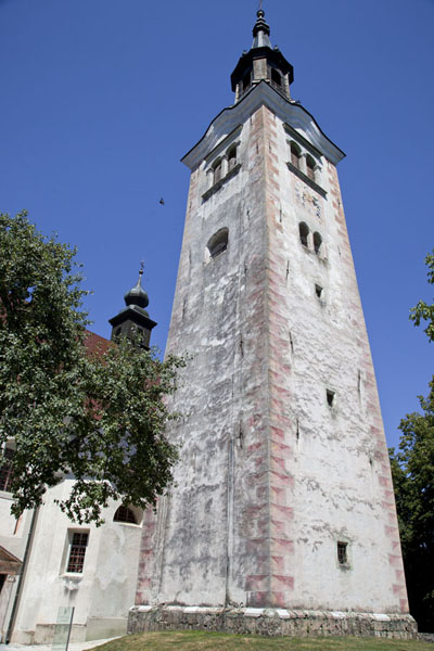 The bell-fry of the Church of the Assumption | Meer van Bled | SloveniÃ«