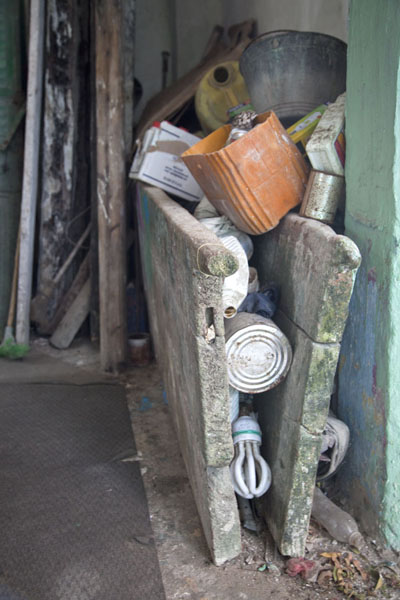 The original wooden doors of the mosque are tucked away in a corner of the mosque, Somalia