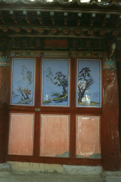 One of the decorated wooden doors | Haeinsa Temple | South Korea