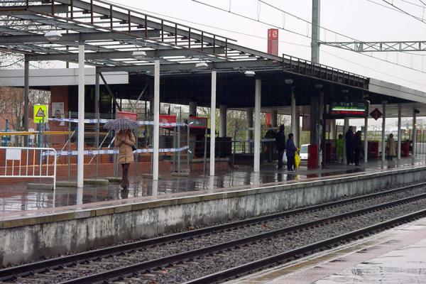 Some of the damage at El Pozo station, Madrid, Spain