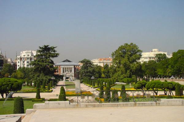 View from inside the Retiro park, Spain