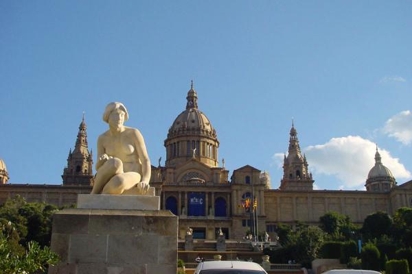 The majestic entrance to Montjuïc , Spain