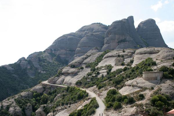View on top of the massif of Montserrat, Spain