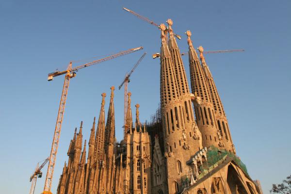 Sagrada Familia in the afternoon sun, Spain