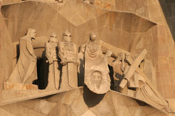 Detail on the wall of the Sagrada Familia, Spain
