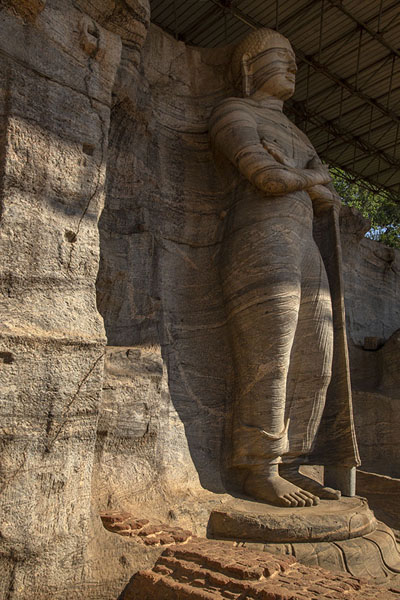 Statue of a cross-armed Budda at Gal Vihara | Ancient City of Polonnaruwa | Sri Lanka