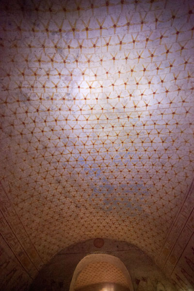 The ceiling of the royal tombs are covered with celestial murals, Sudan