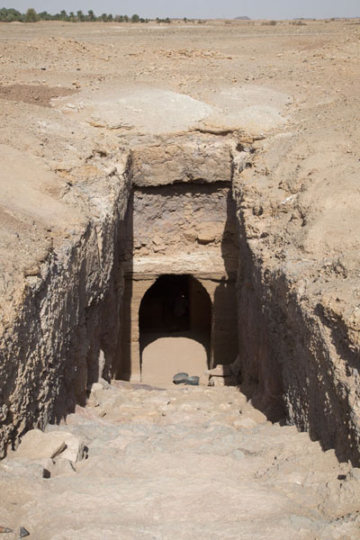 Entrance to one of the underground tombs, Sudan