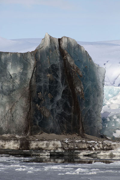Close-up of iceberg with light shining through | Mohnbukta | 