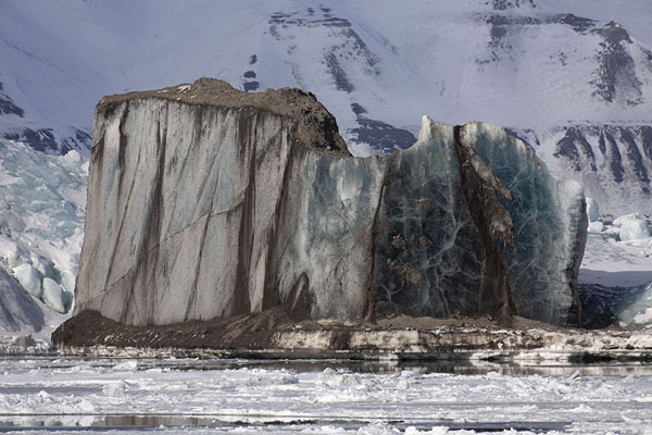 Iceberg carrying earth in Mohnbukta bay | Mohnbukta | 