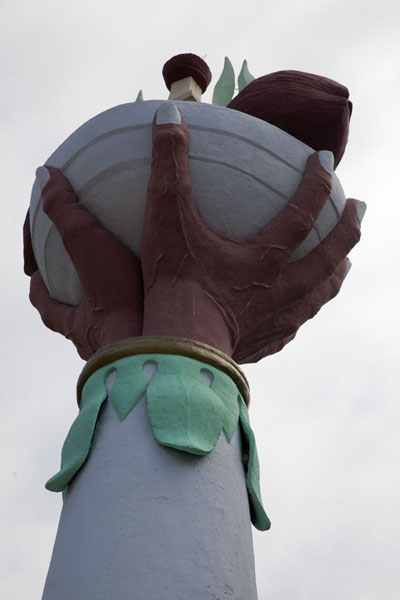 Statue with hands at the Clock Tower Roundabout | Dili | Timor Est