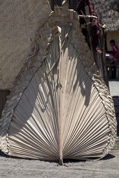 Big leave used for ventilation standing in the sun | Suai Loro | Oost Timor