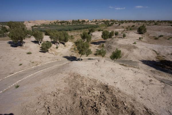 Overview of Izmukshir from the city walls, Izmukshir, Turkmenistan
