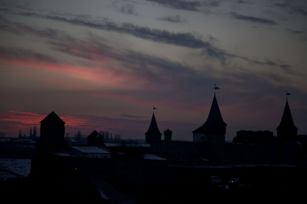 Sunset over the fortress of Kamyanets-Podilsky | Kamyanets-Podilsky fort | OekraÃ¯ne
