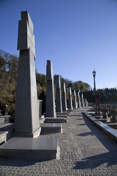 Ukrainian National Army soldiers buried at the Ukrainian National Army Memorial | Lychakiv cemetery | Ucraina