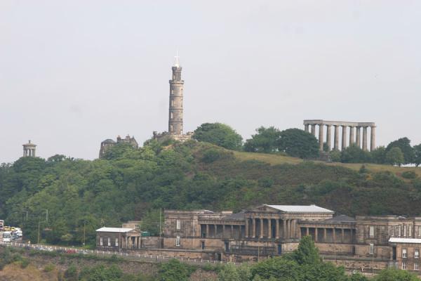 Calton Hill seen from the Old Town, United Kingdom