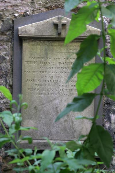 Tombstone of David Hume on cemetery on Calton Hill, Edinburgh, United Kingdom