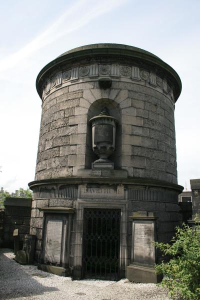 Mausoleum of David Hume on cemetery on Calton Hill, Edinburgh, United Kingdom