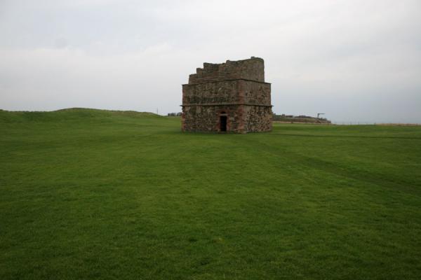 Dovecot in the landscape of Tantallon Castle, United Kingdom