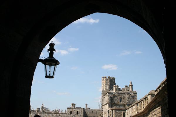 Looking through one of the gates of Windsor Castle, United Kingdom
