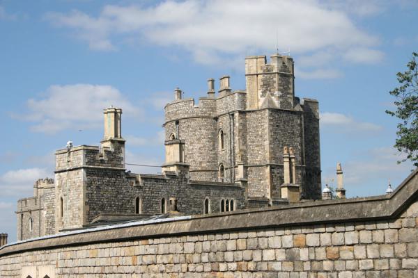 Part of Windsor Castle seen from outside the wall, United Kingdom
