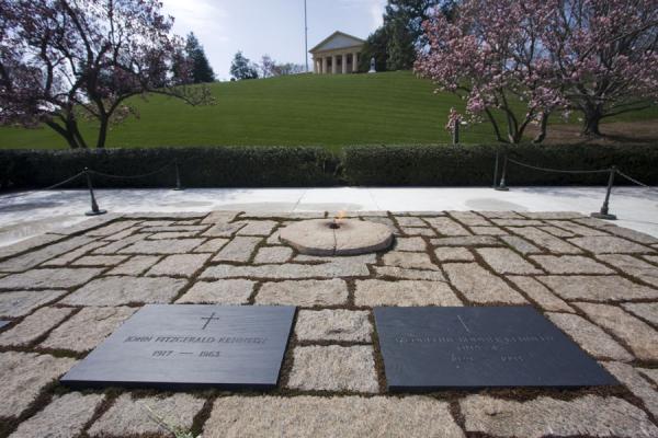 John F. Kennedy and Jacqueline Onassis side by side at Arlington | Arlington National Cemetery | United States