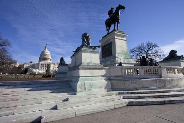 The Grant Memorial with the US Capitol in the background | Capitol Hill | Verenigde Staten