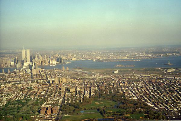 World Trade Center dominating the skyline of Manhattan, United States