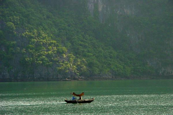 Dawrfed by nature, Halong Bay, Vietnam